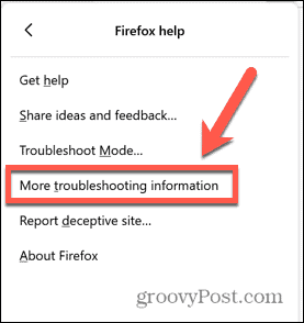 Firefox mehr Fehlerbehebung