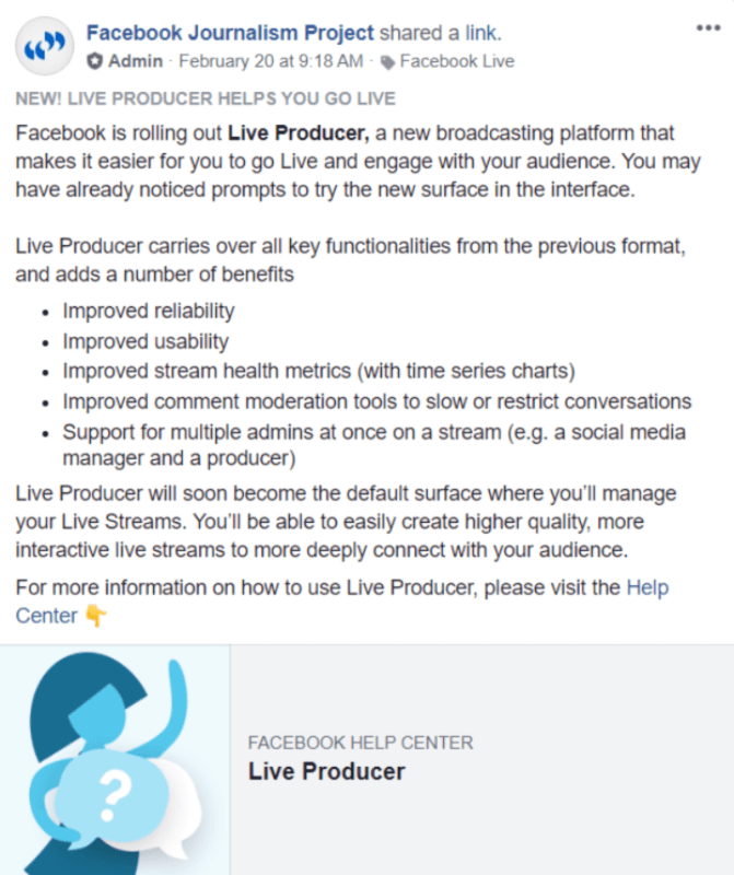 Facebook führt Live Producer ein und macht es zur Standardoberfläche für die Verwaltung von Live-Streams.