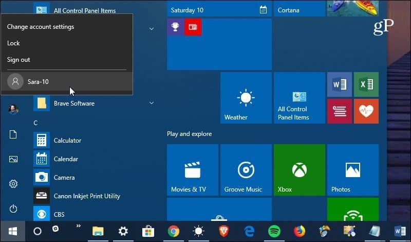 Benutzerkonto wechseln Windows 10