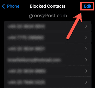 Iphone blockierte kontakte bearbeiten