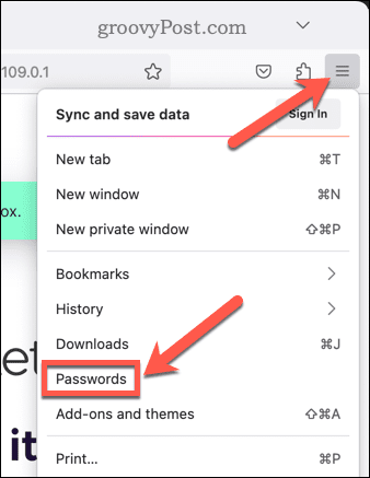 Öffnen Sie Firefox-Passwörter