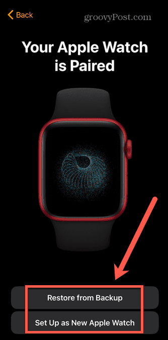 Apple Watch aus Backup wiederherstellen