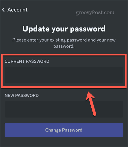 Discord aktuelles Passwort