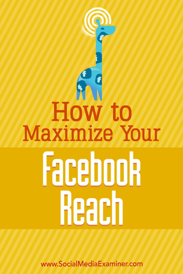 So maximieren Sie Ihre Facebook-Reichweite: Social Media Examiner