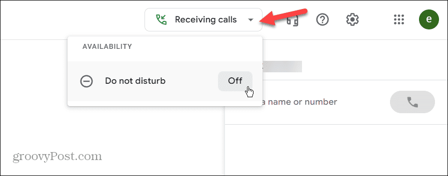Der Empfang von Anrufen ermöglicht die Funktion „Bitte nicht stören“.