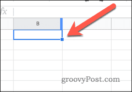 Ändern der Größe einer Spalte in Google Sheets