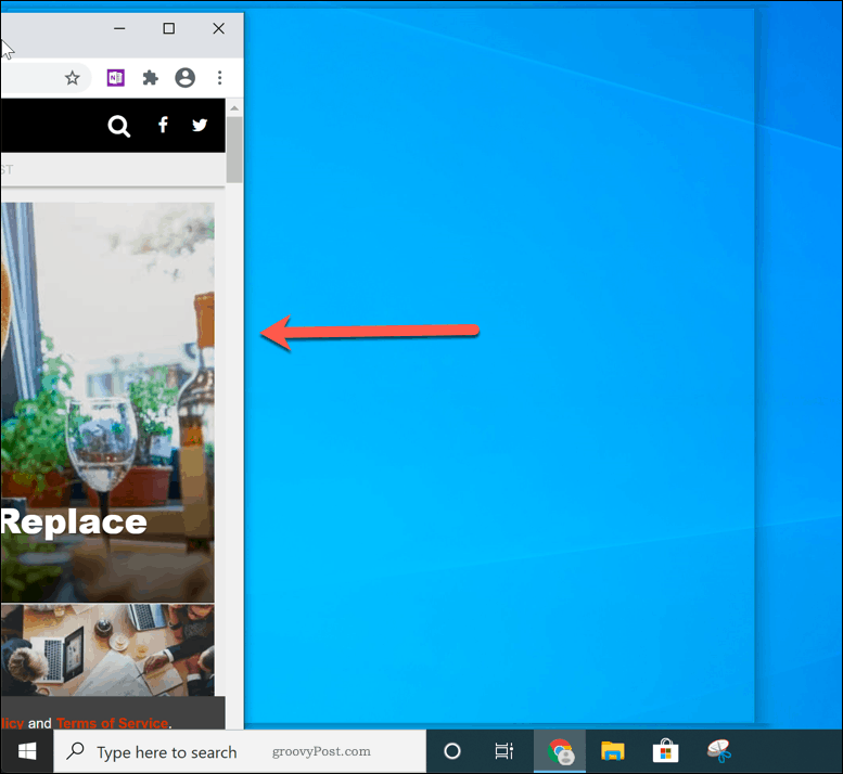 Windows-Snap-Assistent auf der linken Seite