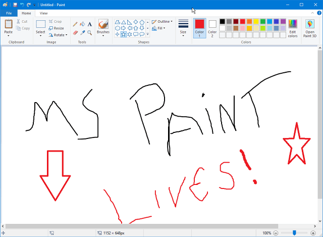 Microsoft Paint wird weiterhin im Windows Store ausgeführt