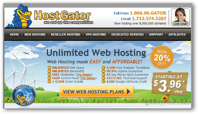 Hostgator, aus Florida für das Web