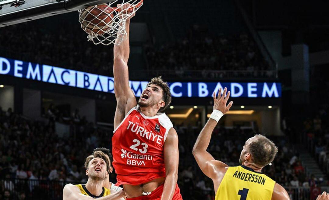 Der Basketball-Nationalspieler Alperen Şengün startete mit Gebeten in das Schweden-Spiel! besiegte seine Rivalen