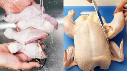 Wie schneidet man das ganze Huhn am einfachsten?