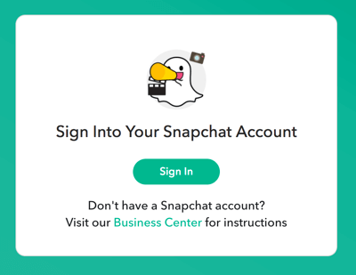 Melden Sie sich mit Ihren Anmeldeinformationen für Snapchat an.