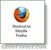 Mozilla-Verknüpfung ohne Pfeil