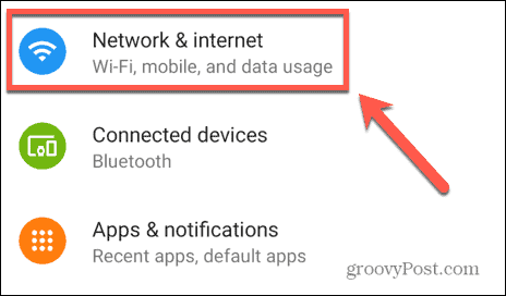 Android-Netzwerk- und Interneteinstellungen
