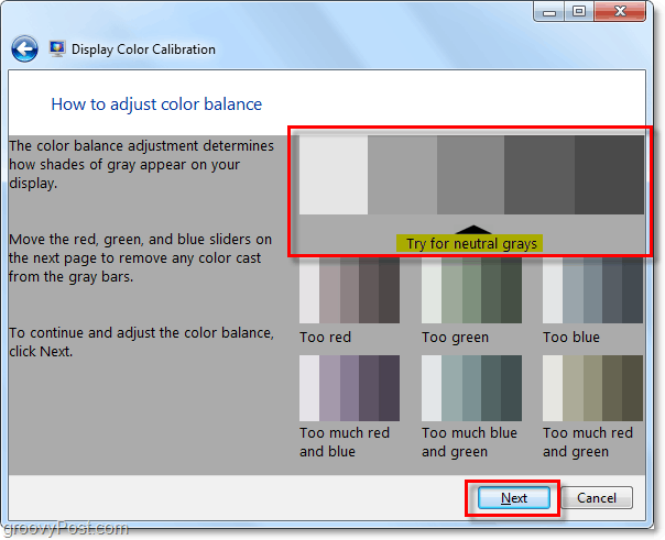 Nuetralfarben für Windows 7 werden im Beispiel angezeigt. Versuchen Sie, sie abzugleichen