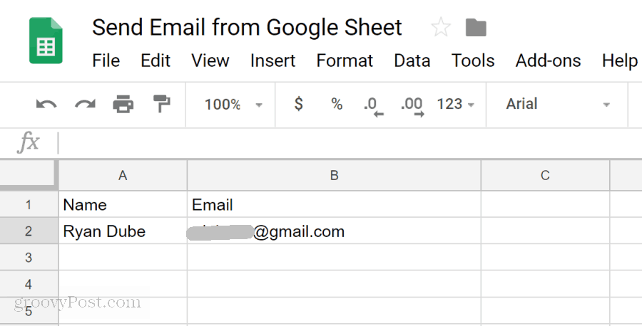 Richten Sie E-Mails in Google Sheets ein