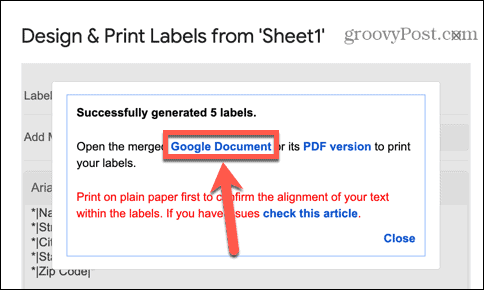 Google Sheets Dokument