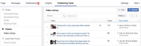 Facebook Publishing Tools Video