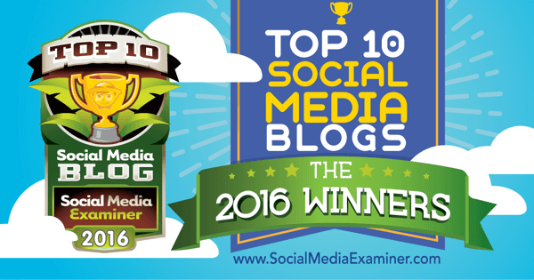 2016 Top Ten Social Media Blog Wettbewerb