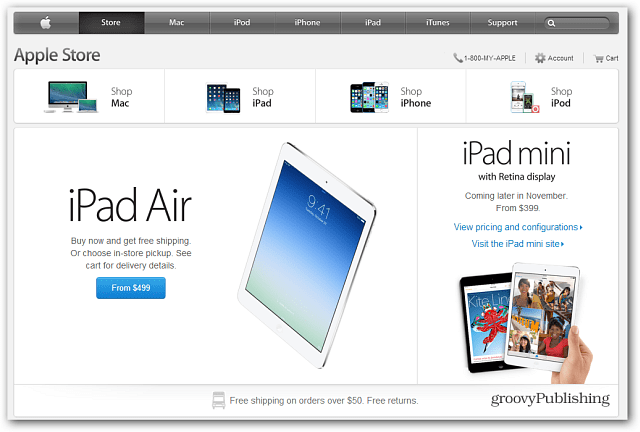 Im Apple Store ist jetzt das neue iPad Air verfügbar