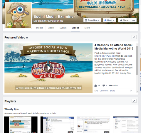 Social Media Prüfer Feature Video auf Facebook Tab