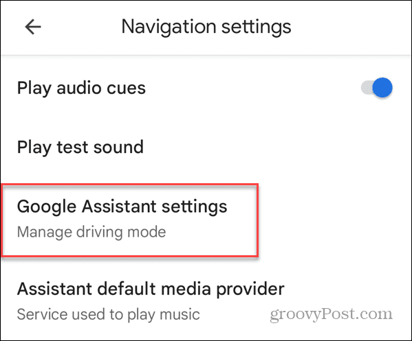 Google Assistant-Einstellungen