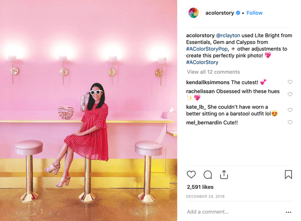 Erstellen Sie eine A Color Story Instagram-Story Schritt 7 mit einem fertigen Beitrag.