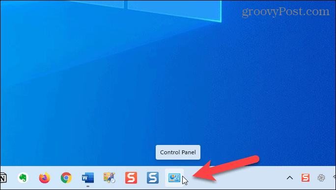 Systemsteuerung in der Taskleiste in Windows 11