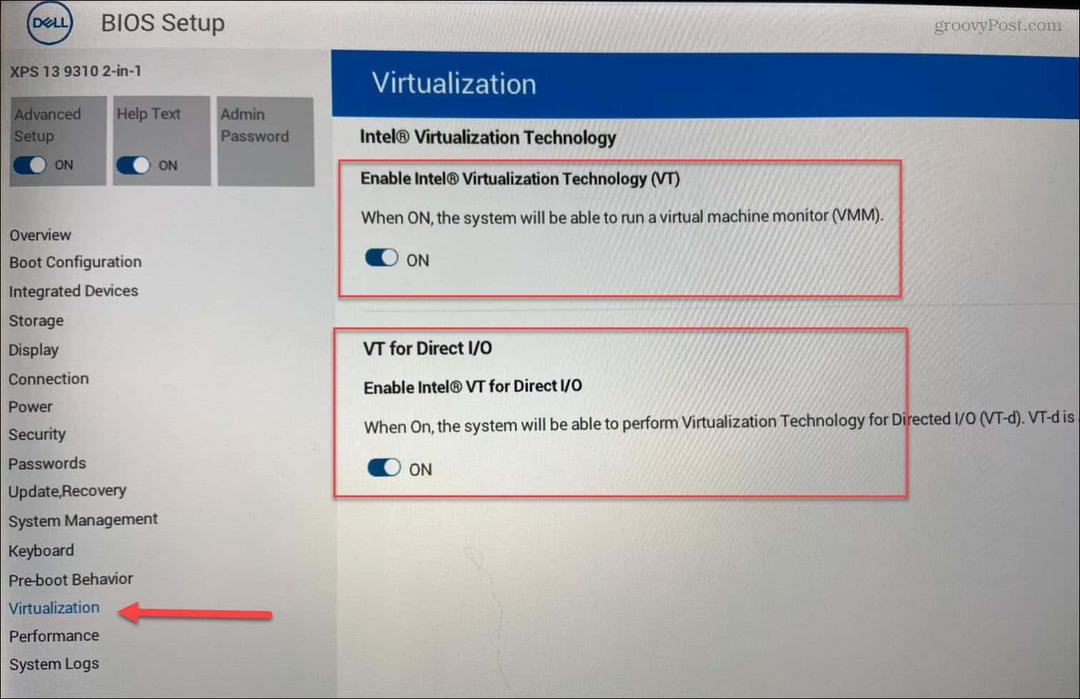 BIOS aktivieren Virtualisierung