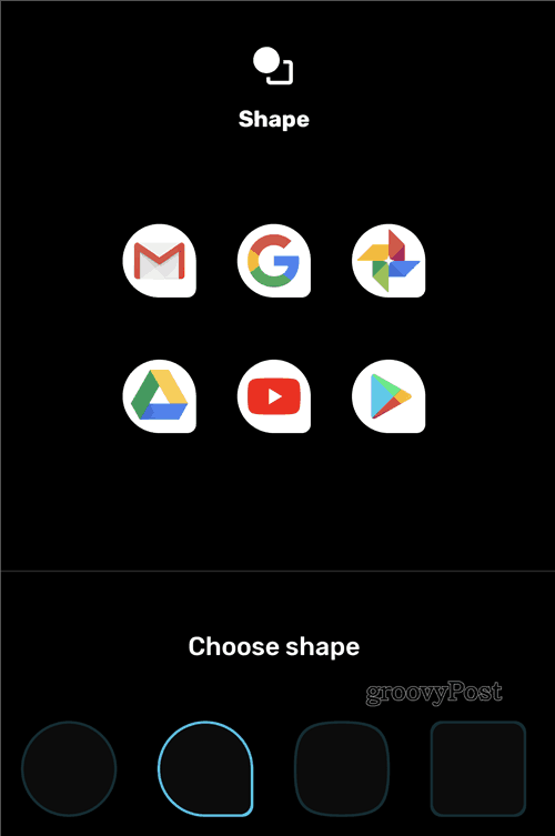Google Pixel Style-Menüsymbol