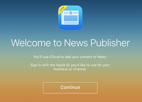 Apple News Publisher anmelden