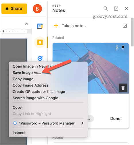 Speichern eines Google Slides-Bildes auf dem PC