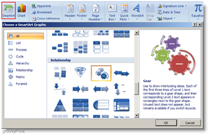 Microsoft Word 2007 Smartart einfügen