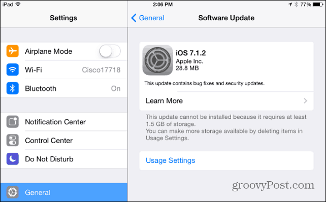 Apple veröffentlicht iOS 7.1.2 Software Update
