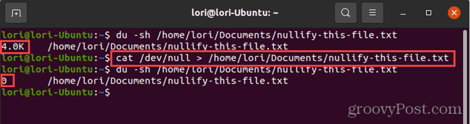 Leiten Sie devnull in eine Linux-Datei um
