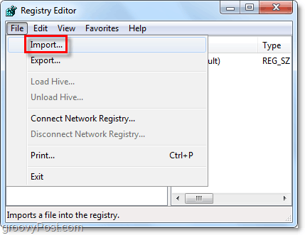 Registrierungsimport in Windows 7 und Vista