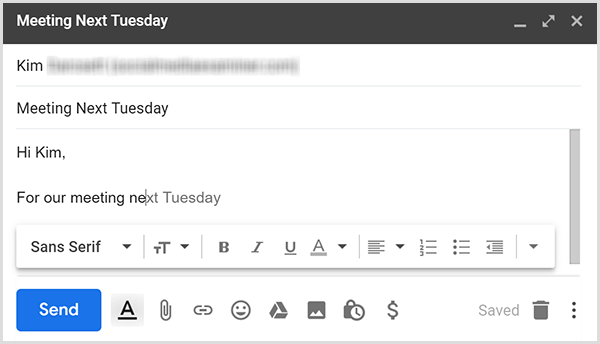 Google Mail Smart Compose verwendet Texterkennung, damit Sie E-Mails schnell schreiben können.
