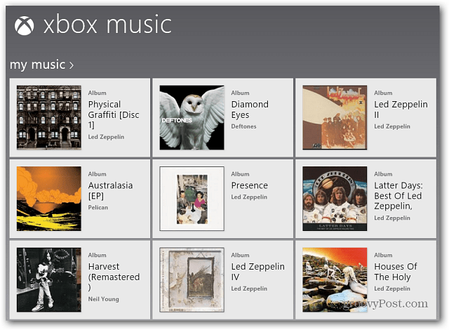 Meine Musik Xbox Music App
