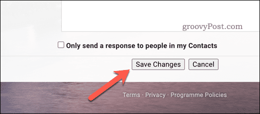 Änderungen an den Einstellungen in Google Mail speichern