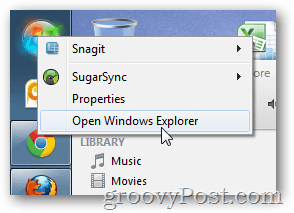 Öffnen Sie den Windows Explorer