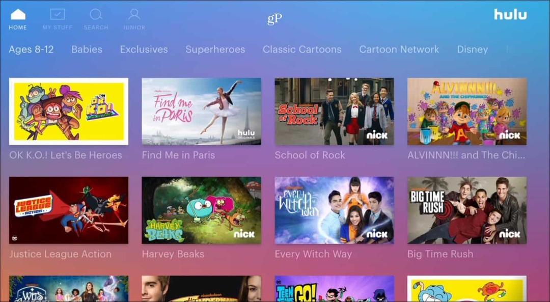 Hulu Kinder Profil Apple TV