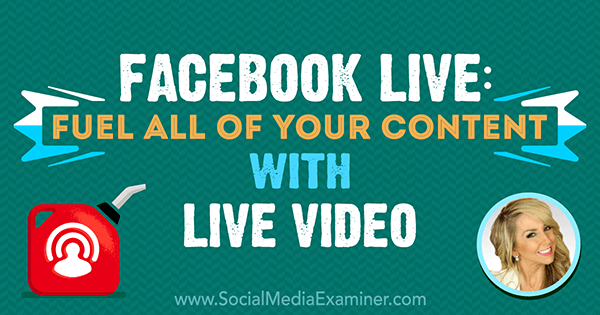 Facebook Live: Tanken Sie alle Ihre Inhalte mit Live-Videos, die Einblicke von Chalene Johnson in den Social Media Marketing Podcast bieten.