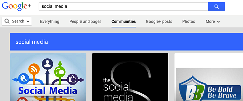 Google + Community-Suche