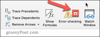 Fehler beim Prüfen in Excel