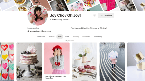 Tipps zur Verbesserung Ihrer Pinterest-Reichweite, Beispiel 6, Beispiel für Joy Cho Pinterest-Pins