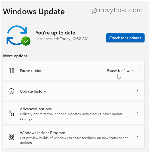 Windows 11-Updates anhalten