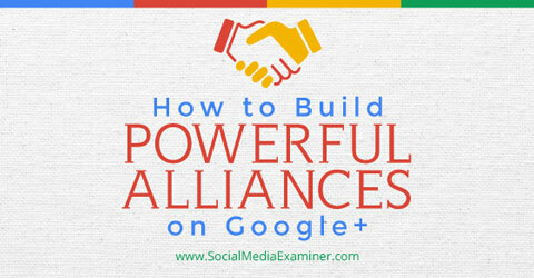Aufbau von Allianzen auf Google +