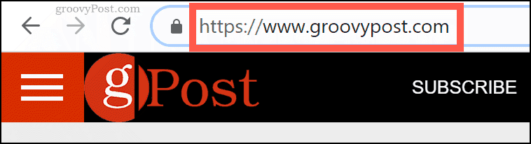 Der Domainname groovyPost.com in der Chrome-URL-Leiste