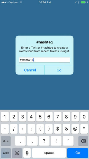 tweetroot Hashtag eingeben
