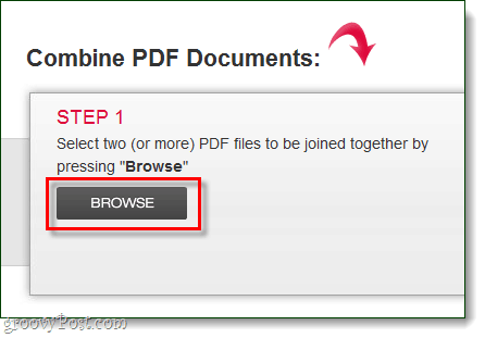 Suchen Sie nach PDF-Dateien zum Hochladen und Kombinieren